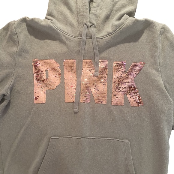 Pink Tracksuit Set Rose Gold Bling Faded Green Pullover Hoodie,Classic Pant Sz L - Picture 4 of 9